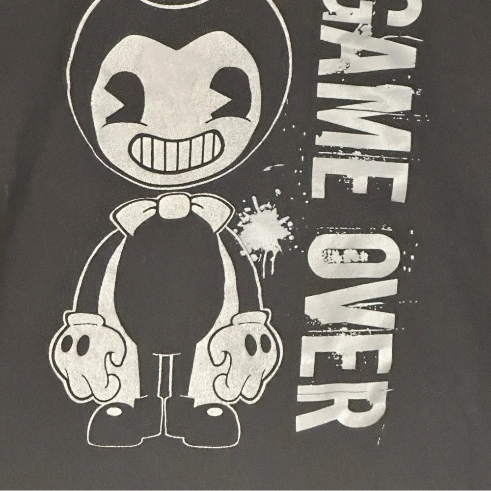 Bendy “Game Over”long sleeve black/ gray shirt size XL